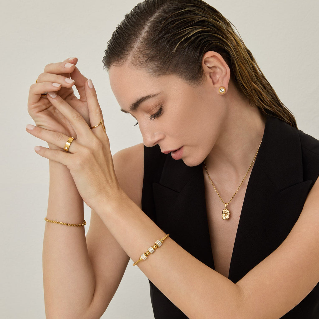 Brincos Ponto de Luz Banhados em Ouro 18k