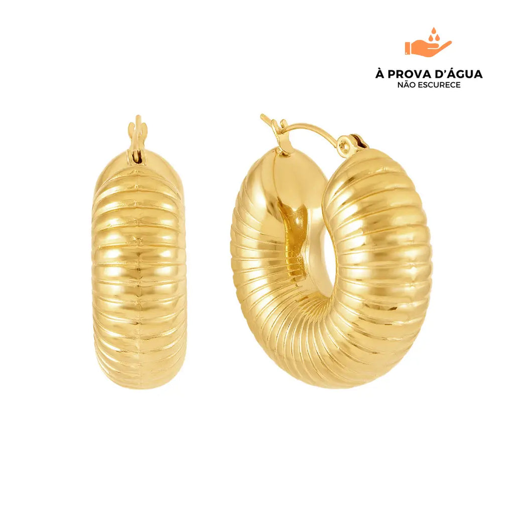 Brincos Maré Banhados em Ouro 18k