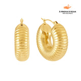 Brincos Maré Banhados em Ouro 18k