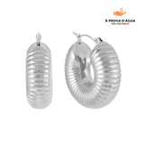 Brincos Maré Banhados em Prata
