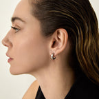 Brincos de Argola Pedras de Glamour Banhados em Prata