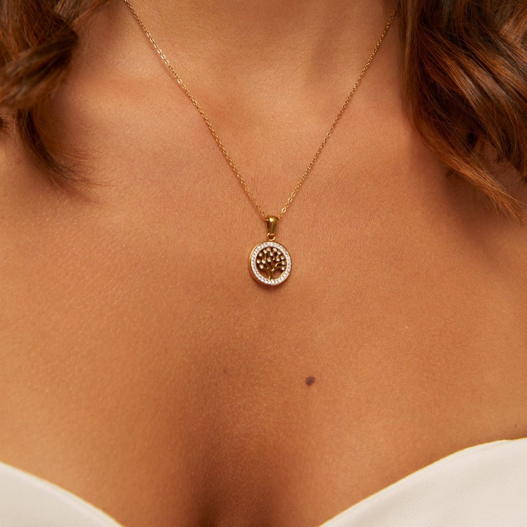 Colar Árvore da Vida Banhado em Ouro 18k