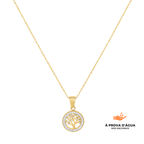 Colar Árvore da Vida Banhado em Ouro 18k
