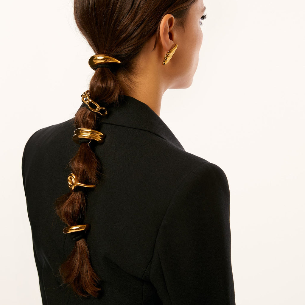 Mix de 5 Elásticos Banhados em Ouro 18k