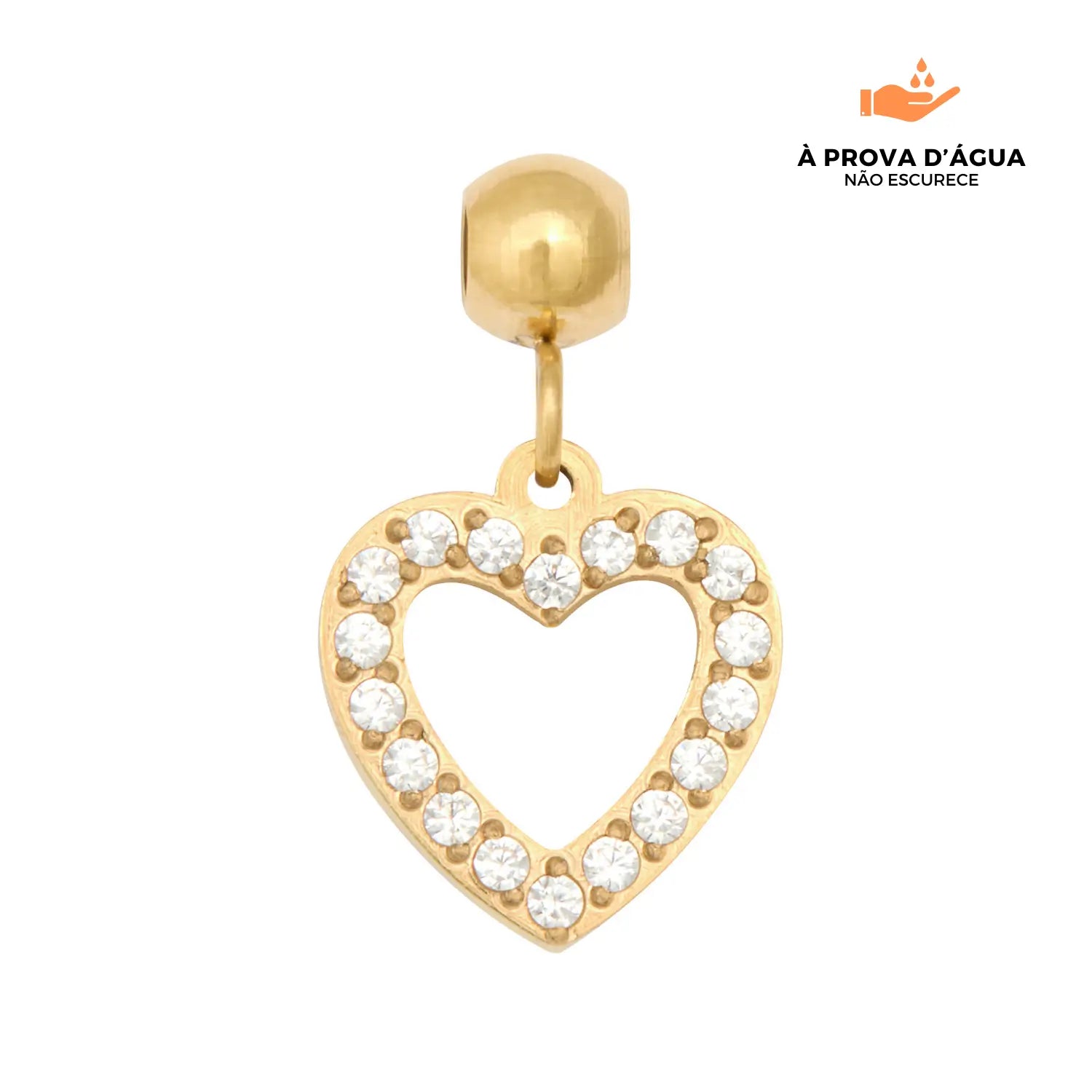 Pingente Meu Coração Banhado em Ouro 18k