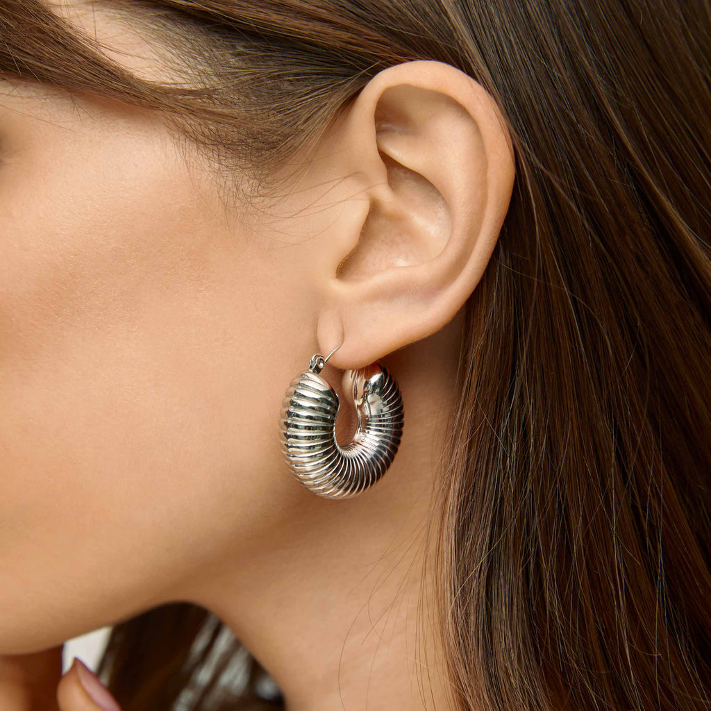 Brincos Maré Banhados em Prata