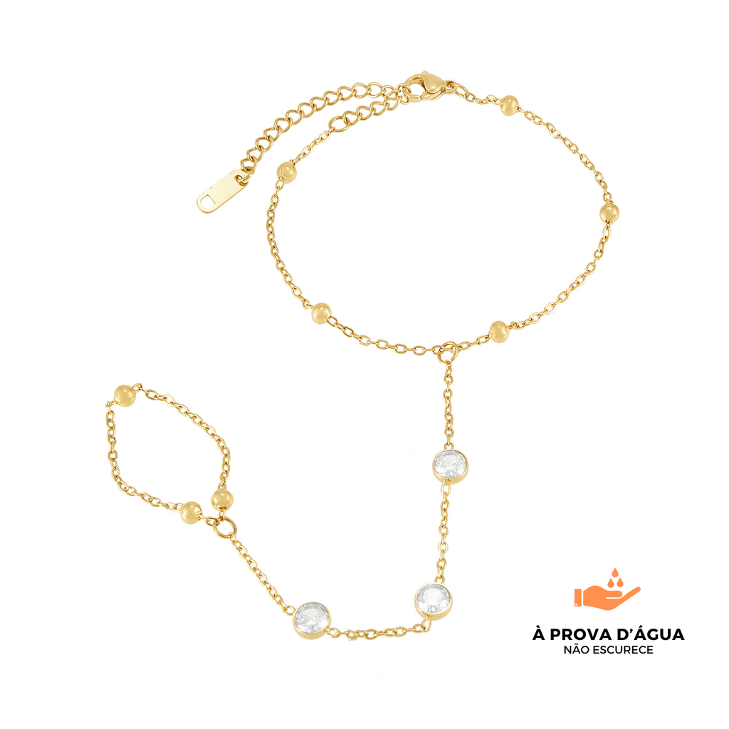 Pulseira de Mão Bali Banhado em Ouro 18k