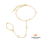 Pulseira de Mão Bali Banhado em Ouro 18k