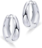 Brincos de Argola Grossa Banhados a Ouro 14K em Prata 925 – Estilo Minimalista e Elegante