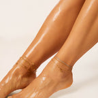 Tornozeleira Conchas Banhado em Ouro 18k