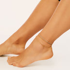 Tornozeleira Conchas Banhado em Ouro 18k