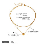 Colar Duplo em Ouro 18K com Pingentes de Coração e Estrela - Design Delicado