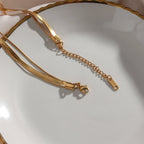 Colar Celina Trio Camadas Malha Banhado em Ouro 18K